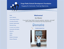 Tablet Screenshot of fargoschoolsfoundation.org